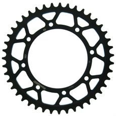 ŘETĚZOVÁ ROZETA SUPERSPROX RFE-487:43-BLK ČERNÝ 43 ZUBŮ, 520 - OCELOVÉ - NA MOTORKU