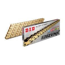 ZVM-X série X-Kroužkový řetěz D.I.D Chain 520ZVM-X 120 L Zlatá/Zlatá