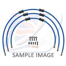 STANDARD HADICE PŘEDNÍ BRZDY SADA VENHILL POWERHOSEPLUS SUZ-6002FB-SB (3 HADICE V SADĚ) MODRÉ HADICE, ČERNÉ KONCOVKY - LANKA A HADICE - NA MOTORKU