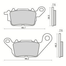 Brzdové destičky RMS 225103600 přední homologované, organické