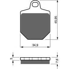 Brzdové destičky GOLDFREN 238 GP6