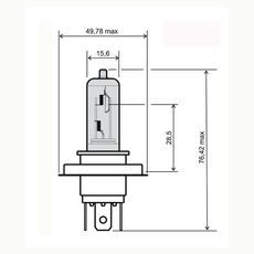 Žárovka RMS FLOSSER 246510181 modrá hs1 12V 35/35W