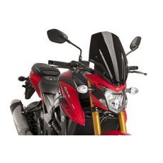 PLEXI ŠTÍT PUIG NEW. GEN TOURING 9436N ČERNÝ - PRO NEKRUHOVÁ SVĚTLA - NA MOTORKU