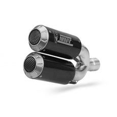 2 KONCOVKY VÝFUKU MIVV MK3 D.042.SM3C KARBON - DVOJITÉ KONCOVKY VÝFUKU - NA MOTORKU