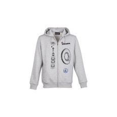 MIKINA VESPA S KAPUCÍ SEAN WOTHERSPOON - ŠEDÁ - MIKINY - NA MOTORKÁŘE