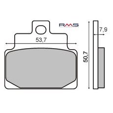 Brzdové destičky RMS 225100460 organické
