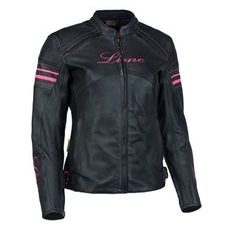 DÁMSKÁ KOŽENÁ BUNDA NA MOTORKU MBW PINKY ČERNO-RŮŽOVÁ - BUNDY - NA MOTORKÁŘE