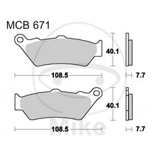 Brzdové destičky LUCAS MCB671SH sinitred