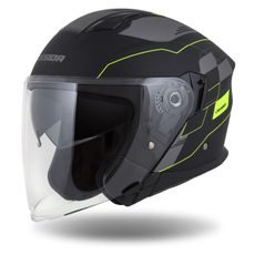 CASSIDA helma Jet Tech RoxoR - černá matná, žlutá fluo
