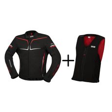 JEZDI BEZPEČNĚ S IXS - SET STREET/SKÚTR PRO PÁNY - ČERVENÁ - JEZDI BEZPEČNĚ S IXS - NA MOTORKÁŘE