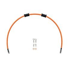 HADICE SPOJKY VENHILL POWERHOSEPLUS KAW-11010C-OR (1 HADICE V SADĚ) ORANGE HOSES, CHROME FITTINGS - LANKA A HADICE - NA MOTORKU