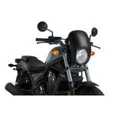 PLEXI ŠTÍT PUIG ANARCHY 21086J MATNÁ ČERNÁ - PRO CUSTOM MOTO - NA MOTORKU