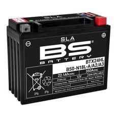 TOVÁRNĚ AKTIVOVANÁ MOTOCYKLOVÁ BATERIE BS-BATTERY B50N18L-A (FA) (Y50N18L-A (FA)) SLA - TOVÁRNĚ AKTIVOVANÉ - NA MOTORKU
