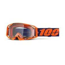 ARMATIC 100% BRÝLE NEON ORANGE, ČIRÉ PLEXI - BRÝLE - NA MOTORKÁŘE