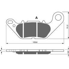 BRZDOVÉ DESTIČKY GOLDFREN 264 S3 - PŘEDNÍ - NA MOTORKU