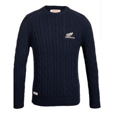 HONDA SVETR CLASSICAL HERITAGE - TMAVĚ MODRÁ 2026 - VOLNÝ ČAS - NA MOTORKÁŘE