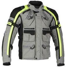 PÁNSKÁ TEXTILNÍ TŘÍVRSTVÁ MOTO BUNDA MBW BUCK - ČERNO-ŠEDO-ŽLUTÁ - TEXTILNÍ BUNDY - NA MOTORKÁŘE