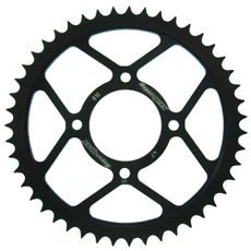 ŘETĚZOVÁ ROZETA SUPERSPROX RFE-810:47-BLK ČERNÝ 47 ZUBŮ, 428 - OCELOVÉ - NA MOTORKU