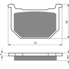 BRZDOVÉ DESTIČKY GOLDFREN 111 AD OFF-ROAD FRONT - PŘEDNÍ - NA MOTORKU