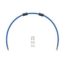 HADICE SPOJKY VENHILL POWERHOSEPLUS KAW-11010C-SB (1 HADICE V SADĚ) SOLID BLUE HOSES, CHROME FITTINGS - LANKA A HADICE - NA MOTORKU