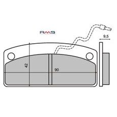 BRZDOVÉ DESTIČKY RMS 225100540 ORGANICKÉ - BRZDOVÉ DESTIČKY - NA MOTORKU