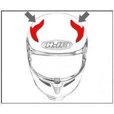 HJC VENTILACE CS-15 HORNÍ WHITE - HORNÍ VENTILACE - NA MOTORKÁŘE