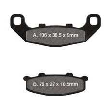 BRZDOVÉ DESTIČKY EBC FA141 - PŘEDNÍ - NA MOTORKU