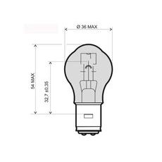 PŘEDNÍ SVĚTLO RMS 246510315 BA20D 12V 35/35W - ŽÁROVKY - NA MOTORKU