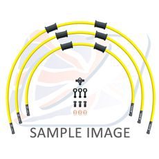 STANDARD HADICE PŘEDNÍ BRZDY SADA VENHILL POWERHOSEPLUS HON-7001FB-YE (3 HADICE V SADĚ) ŽLUTÉ HADICE, ČERNÉ KONCOVKY - LANKA A HADICE - NA MOTORKU