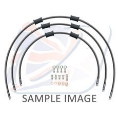 STANDARD HADICE PŘEDNÍ BRZDY SADA VENHILL POWERHOSEPLUS SUZ-7003FS-CB (3 HADICE V SADĚ) KARBONOVÉ HADICE, NEREZOVÉ KONCOVKY - LANKA A HADICE - NA MOTORKU
