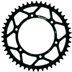 ŘETĚZOVÁ ROZETA SUPERSPROX RFE-808:47-BLK ČERNÝ 47 ZUBŮ, 520 - OCELOVÉ - NA MOTORKU