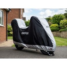 PLACHTA NA MOTORKU AQUATEX S PROSTOREM NA KUFR, OXFORD (ČERNÁ/STŘÍBRNÁ) - VENKOVNÍ PLACHTY - NA MOTORKU