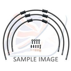 STANDARD HADICE PŘEDNÍ BRZDY SADA VENHILL POWERHOSEPLUS SUZ-6003FB-BK (3 HADICE V SADĚ) ČERNÉ HADICE, ČERNÉ KONCOVKY - LANKA A HADICE - NA MOTORKU