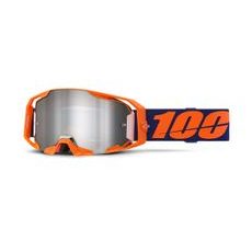 ARMATIC 100'% BRÝLE NEON ORANGE, STŘÍBRNÉ ZRCADLOVÉ PLEXI - BRÝLE - NA MOTORKÁŘE