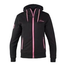 DÁMSKÁ MIKINA MBW DARA ARAMID HOODIE ČERNO-RŮŽOVÁ DÁMSKÁ - TEXTILNÍ BUNDY - NA MOTORKÁŘE