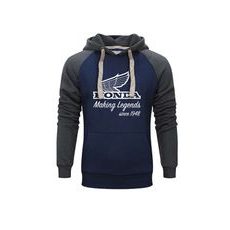 HONDA LEGEND MAKER MIKINA S KAPUCOU VINTAGE - MODRÁ - DÁRKY PRO FANOUŠKY HONDA - NA MOTORKÁŘE