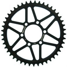 ŘETĚZOVÁ ROZETA SUPERSPROX RFE-814:45-BLK ČERNÝ 45 ZUBŮ, 530 - OCELOVÉ - NA MOTORKU