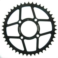 ŘETĚZOVÁ ROZETA SUPERSPROX RFE-333:43-BLK ČERNÝ 43 ZUBŮ, 630 - OCELOVÉ - NA MOTORKU