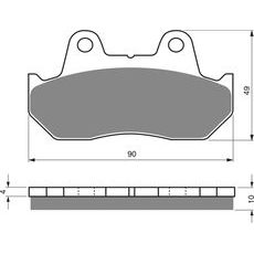 Brzdové destičky GOLDFREN 050 S33 STREET FRONT