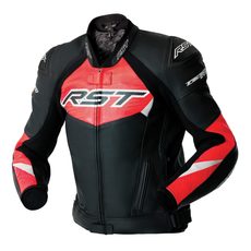 PÁNSKÁ KOŽENÁ BUNDA - RST 103635 TRACTECH EVO D3O - ČERVENÁ - KOŽENÉ BUNDY - NA MOTORKÁŘE