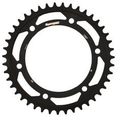 ŘETĚZOVÁ ROZETA SUPERSPROX RFE-1307:43-BLK ČERNÝ 43 ZUBŮ, 525 - OCELOVÉ - NA MOTORKU