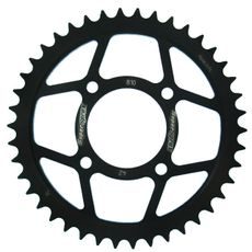 ŘETĚZOVÁ ROZETA SUPERSPROX RFE-810:42-BLK ČERNÝ 42 ZUBŮ, 428 - OCELOVÉ - NA MOTORKU