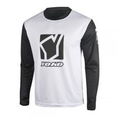 Motokrosový dres YOKO SCRAMBLE - bílá/černá