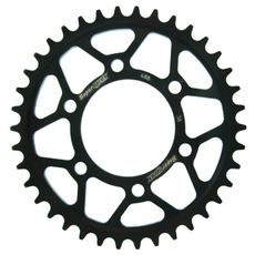 ŘETĚZOVÁ ROZETA SUPERSPROX RFE-488:38-BLK ČERNÝ 38 ZUBŮ, 530 - OCELOVÉ - NA MOTORKU