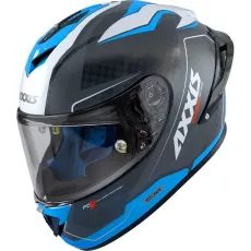 INTEGRÁLNÍ KARBONOVÁ HELMA AXXIS COBRA RAGE A3 LESKLÁ - MODRÁ - BEZ SLUNEČNÍ CLONY - NA MOTORKÁŘE