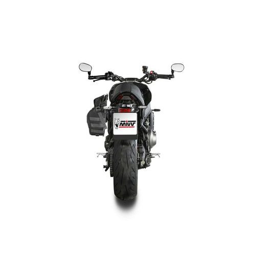 VÝFUK KOMPLETNÍ 3X1 MIVV X-M5 Y.079.SC5B ČERNÁ - DVOJITÉ KONCOVKY VÝFUKU - NA MOTORKU