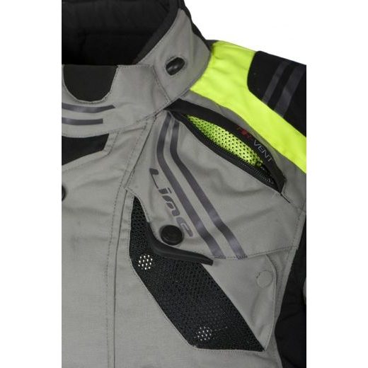 PÁNSKÁ TEXTILNÍ TŘÍVRSTVÁ MOTO BUNDA MBW BUCK - ČERNO-ŠEDO-ŽLUTÁ - TEXTILNÍ BUNDY - NA MOTORKÁŘE