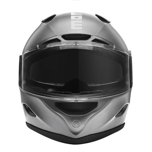 HELMA MOMO DESIGN HORNET - STŘÍBRNÁ - SE SLUNEČNÍ CLONOU - NA MOTORKÁŘE