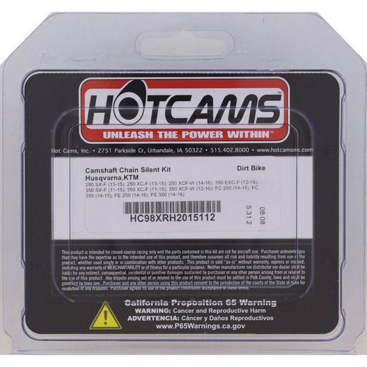 SADA TICHÉHO ŘETĚZU VAČKOVÉHO HŘÍDELE HOT CAMS HC98XRH2015112 - PŘEVODY - NA MOTORKU