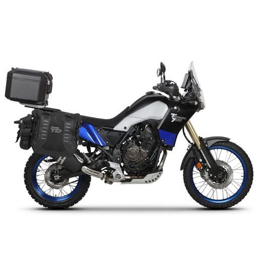 KOMPLETNÍ SADA BOČNÍCH ADVENTURE BRAŠEN SHAD TERRA TR40 A ČERNÉHO HLINÍKOVÉHO 55L TOPCASE, VČETNĚ MONTÁŽNÍ SADY SHAD YAMAHA TENERE 700 XTZ690